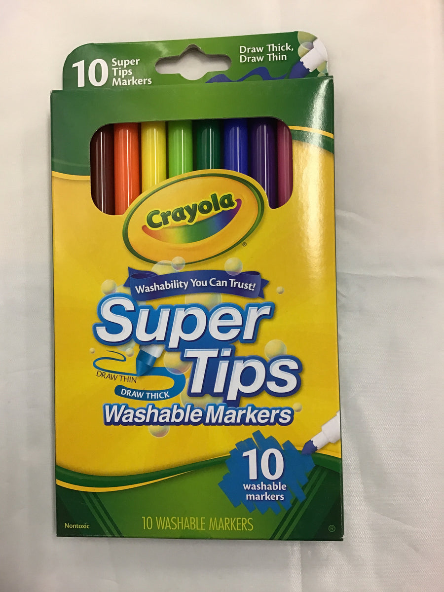  Crayola Supertips Washable Markers (80ct), Bulk Teacher  Supplies for Classrooms, Kids Markers for Back to School, Ages 3+ [  Exclusive] : Toys & Games