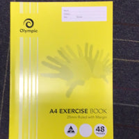 Olympic A4 Exercise Book 25mm Ruled 48 page