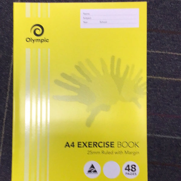 Olympic A4 Exercise Book 25mm Ruled 48 page