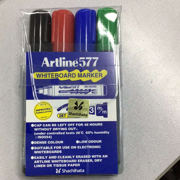 Artline Whiteboard Marker Set 577 Bullet Tip 2mm