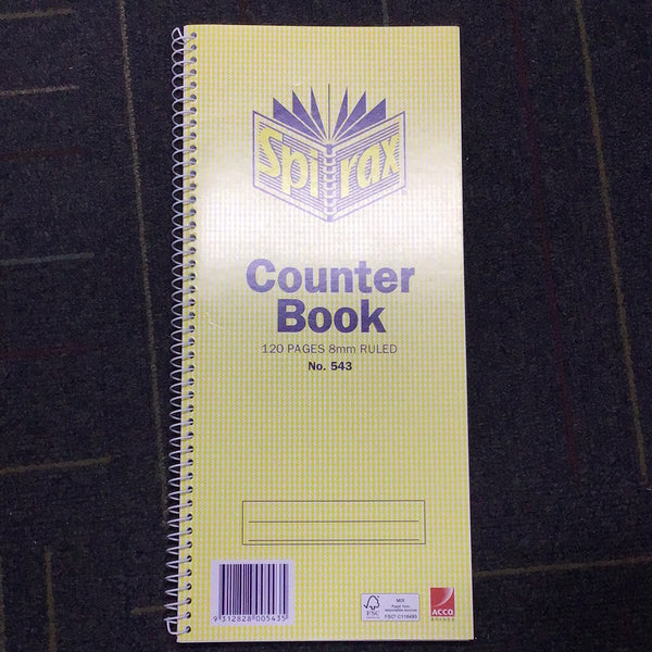 Spirax Counter Book No: 543