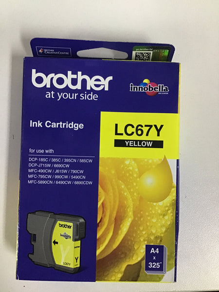 Brother printer cartridge LC 67 Yellow