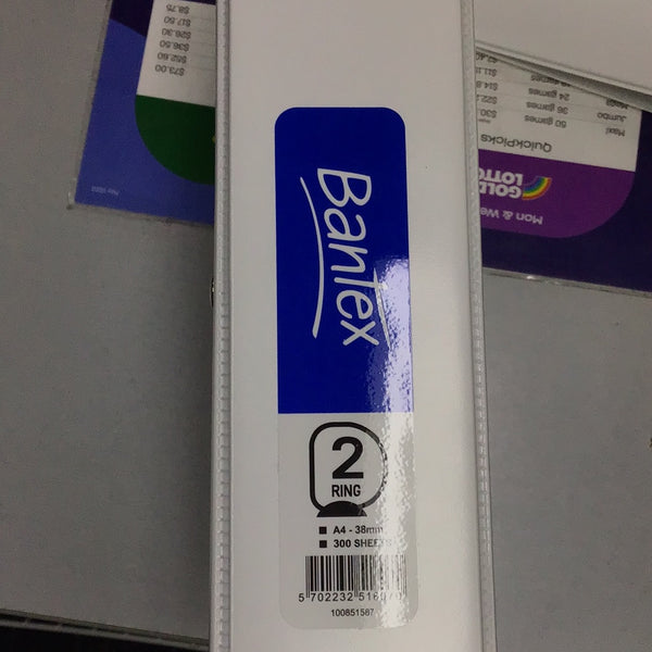 Bantex Binder A4 2-ring 38mm White