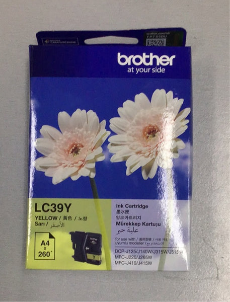 Brother printer cartridge LC39Y yellow
