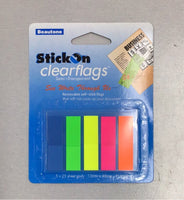 Beautone stick on clear flags