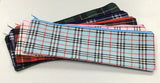 Marbig large Pencil case tartan 33x10cm assorted colours