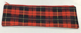 Marbig large Pencil case tartan 33x10cm assorted colours
