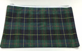 One zip tartan Pencil case assorted colours