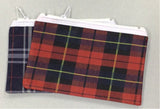 Pencil case tartan 20x13cm assorted colours