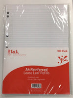 Stat loose leaf refills A4 100pk