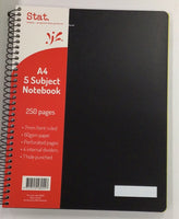 Stat A4 5 subject notebook 250 pages