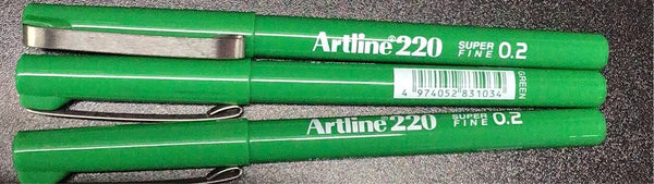 Artline Pen Green 0.2 Superfine 220