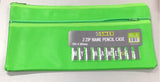OSMER Pencil case 35x18 2 zip assorted colours