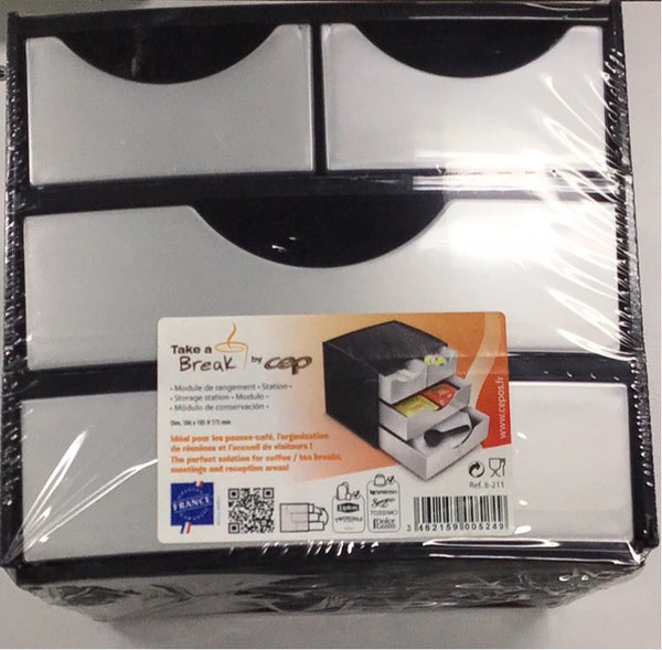 Bin Italplast 3 tier module metal grey