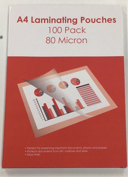 Stat Laminating Pouches A4 80m 100PK