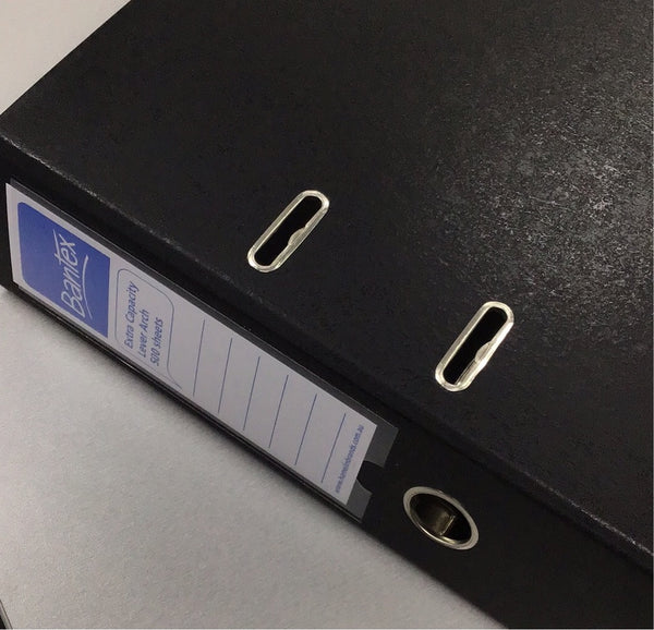 Bantex lever arch file A4 black extra capacity