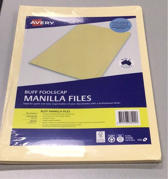 Manilla folder foolscap 20pk