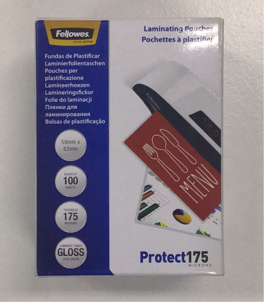 Laminating pouches card size bx100