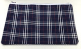 One zip tartan Pencil case assorted colours