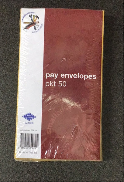 Zions systems pay envelopes pkt 50