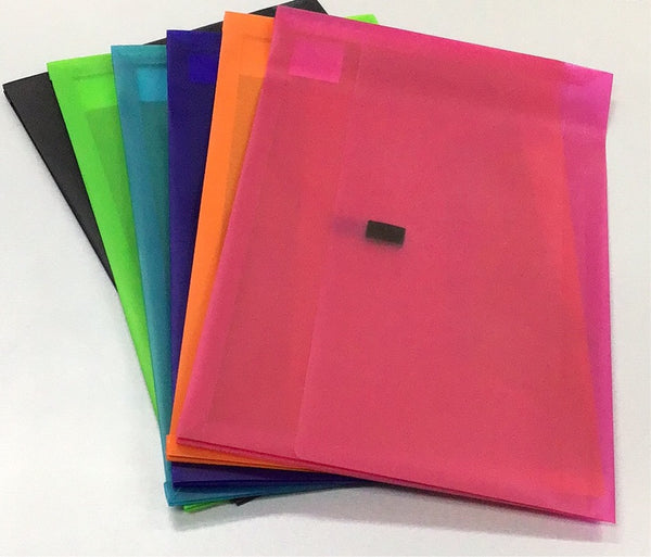 Assorted document wallet Foolscap plastic