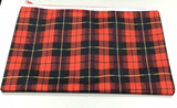 One zip tartan Pencil case assorted colours