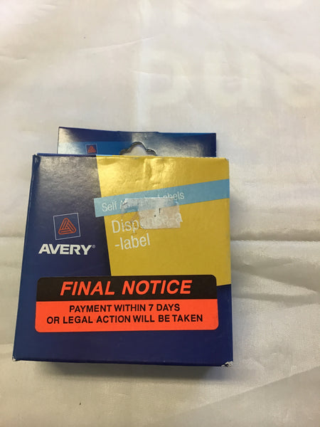 Avery Self Adhesive Labels Final Notice Pack 125
