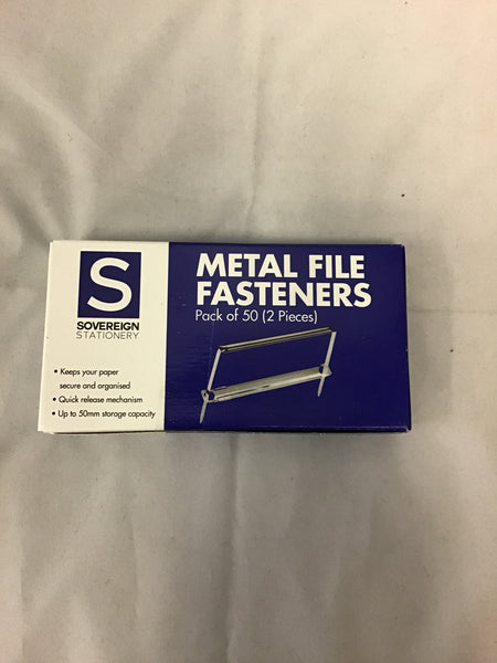Sovereign Metal File Fastener pack of 50