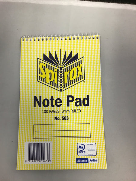 Spirax Note Pad 100 page No. 563