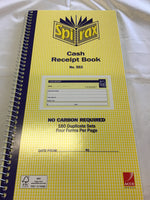 Spirax Cash Receipt Book Carbonless No 553 4 forms per page