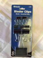 Bazic Binder Clips Assorted Sizes