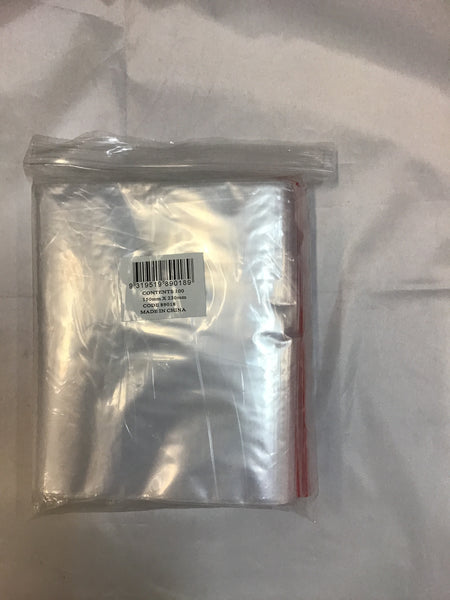 Plastic bags 150mm x 230mm Clear pk 100