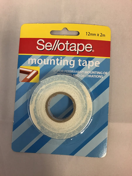 Sellotape Mounting Tape 12mm x 2m