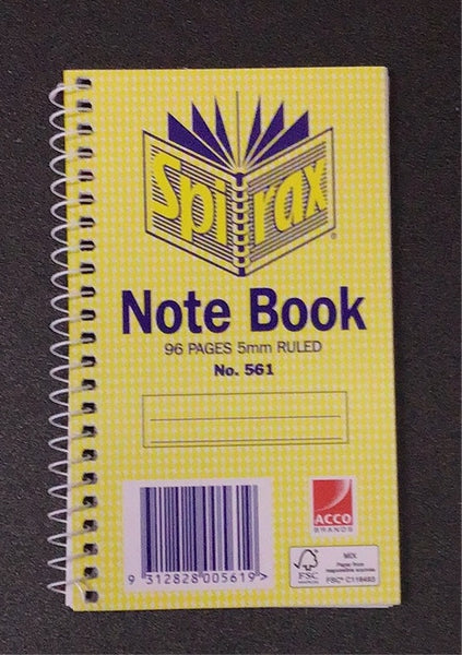 Spirax 98pg note book No.561