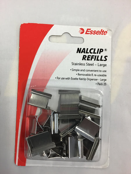 Esselte Nalclip Refills Large 25 Pk
