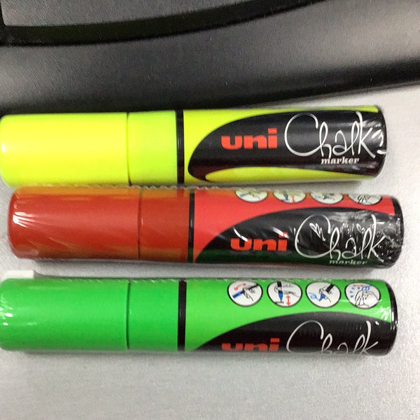Uni Chalk Marker 8.0mm assorted colours