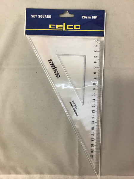 Celco Set Square 60 Degrees 26cm