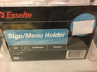 Esselte Sign/Menu Holder A4 Slanted Landscape