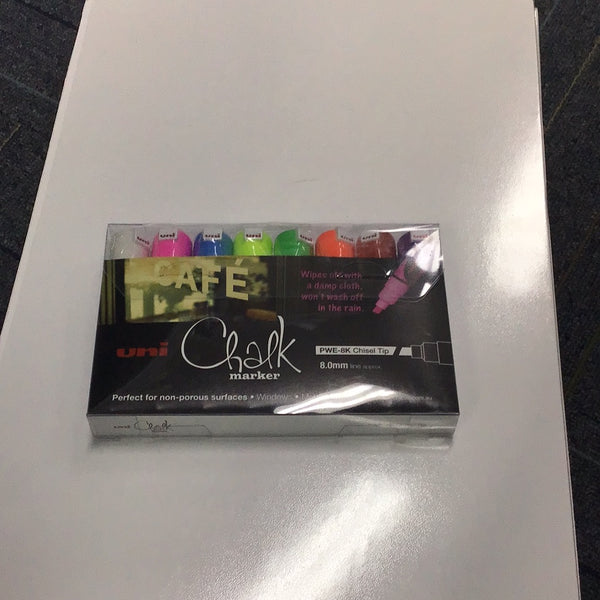 Uni Chalk Marker 8.0mm 8pk