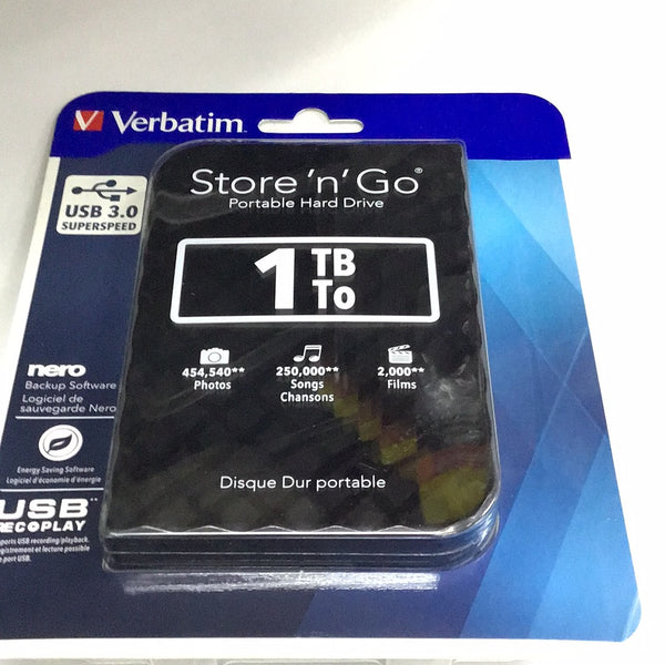 Verbatim Store ‘n’ Go Portable Hard Drive 1TB