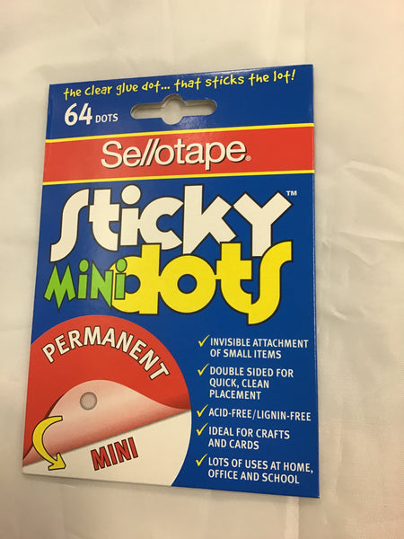 Sellotape Sticky Dots Mini Permanent 64 Dots