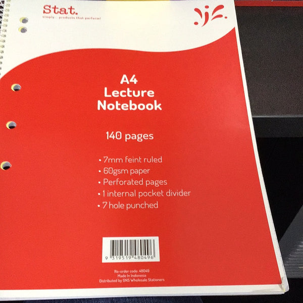Stat Notebook Lecture Book A4 140page