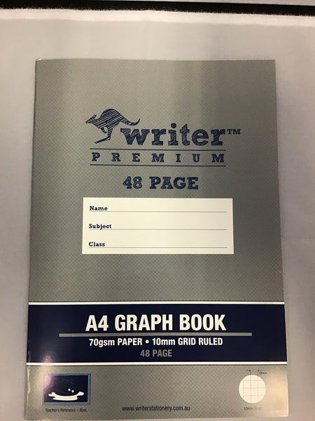 Writer Premium A4 10mm Grid Graph Book