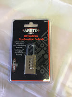 Combination Lock 20mm Brass Padlock