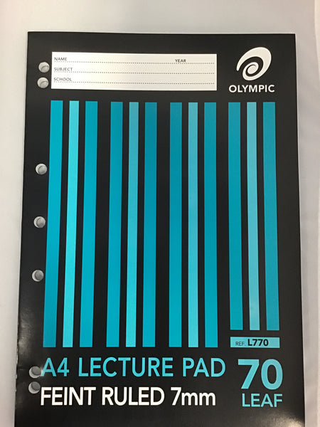 Olympic A4 Lecture Pad Feint Ruled 70 Leaf