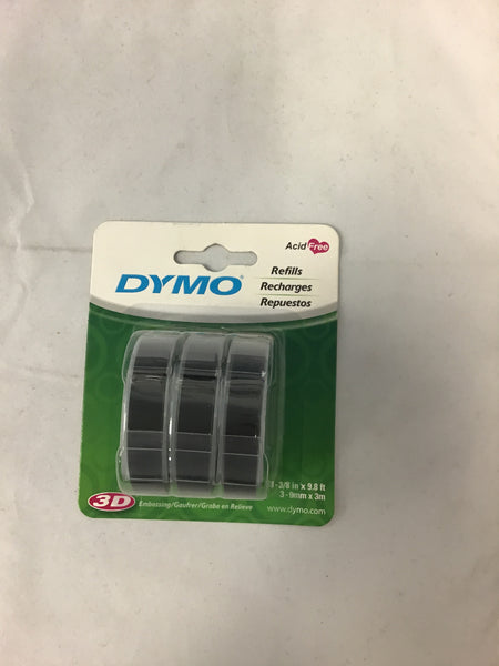 Dymo Refills Black 3-9mm x 3m