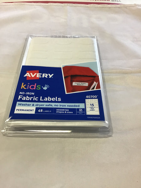 Avery Writeable Labels Iron On Kids