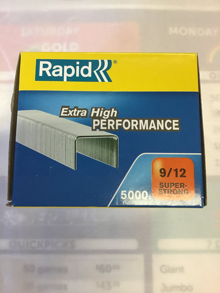 Rapid Extra High Performance 9/12 Super Strong Staples Box 5000