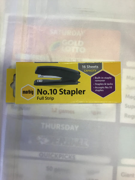 Marbig No 10 Stapler Full Strip 16 Sheets