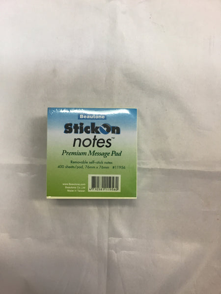 Beautone Stick On Notes 400 Sheets 76mm x 76mm